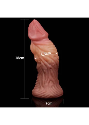 Фаллоимитатор монстр Dual layered Platinum Silicone Plug 7.0 Lovetoy (258291111)