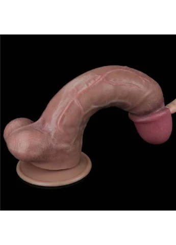 Рельефный фаллоимитатор Dual Layered Platinum Silicone Cock 10.5 Lovetoy (258291095)
