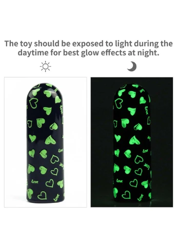 Компактный вибратор Rechargeable Glow-in-the-dark Heart Massager Lovetoy (258290905)