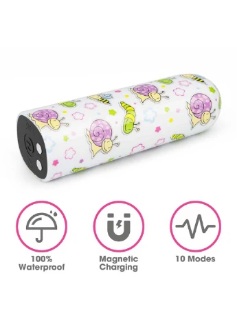 Компактный вибратор с принтом Rechargeable Snails Massager Lovetoy (258291086)