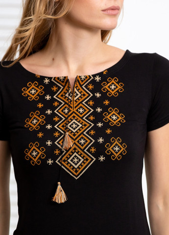 Вишита жіноча футболка "Карпатський орнамент" MEREZHKA (258289851)