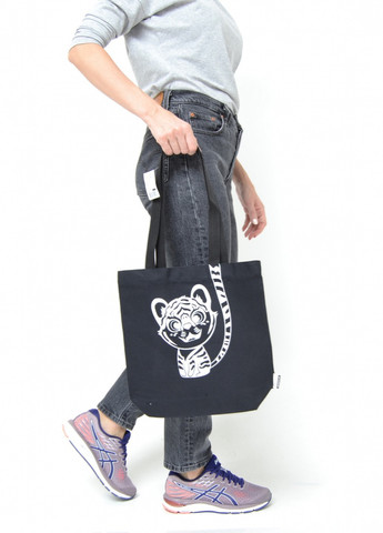 Экосумка шоппер "Tiger" диагональ (хлопок) черная 14882 4PROFI (258297011)