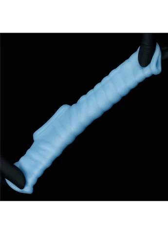 Насадка на пенис Vibrating Wave Knights Ring with Scrotum Sleeve Blue Lovetoy (258291098)