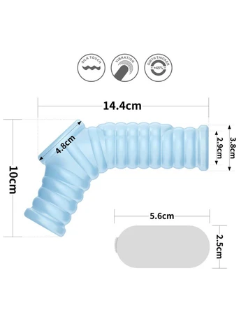 Насадка на пенис Vibrating Wave Knights Ring with Scrotum Sleeve Blue Lovetoy (258291098)