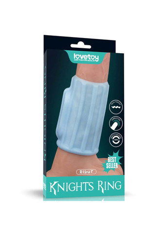 Насадка на пенис Vibrating Ridge Knights Ring Blue Lovetoy (258290999)