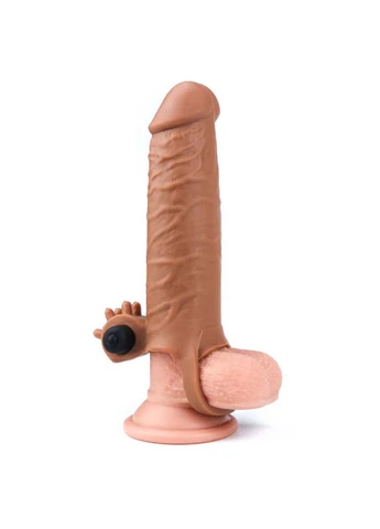 Подовжуюча вібронасадка на пеніс Pleasure X Tender Vibrating Penis Sleeve Lovetoy (258291099)