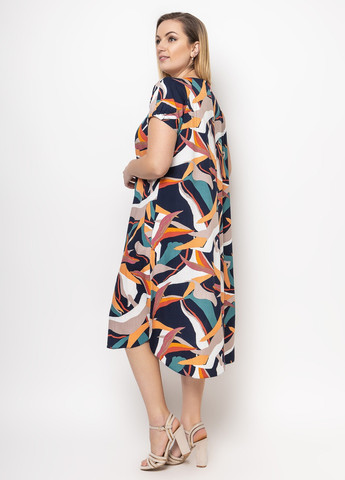 Комбінована кежуал сукня muar палітра різні кольори абстракція 0244 Vlavi однотонна