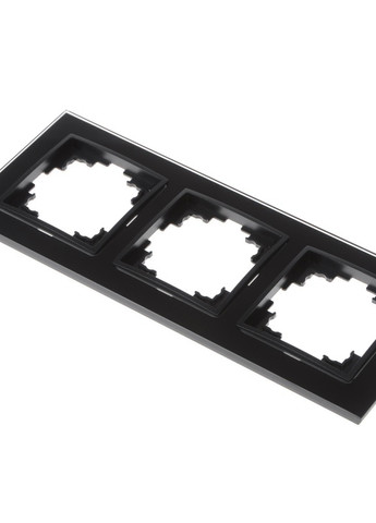 Рамка тройная черная (стекло) NB-3F bk Brille (258292096)