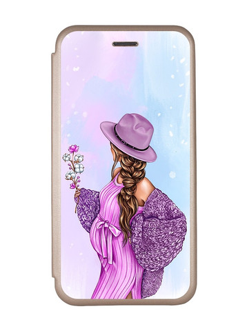 Чехол-книжка с рисунком для Samsung Galaxy A23 Золотой; В ожидании девочки (принт 223) G-Case (258309720)