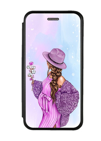 Чохол-книжка з малюнком для Samsung Galaxy А10 (2019) А105 Чорний; В очікуванні дівчинки (принт 223) G-Case (258306617)