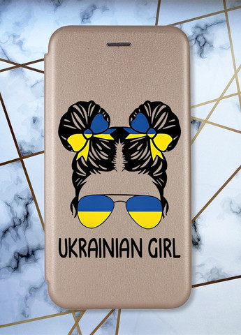 Чехол-книжка с рисунком для Samsung Galaxy A03s Золотой; Украинская девушка (принт 113) G-Case (258307760)