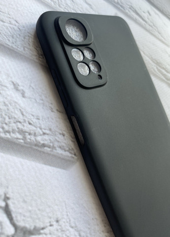 Силиконовый матовый чехол для Xiaomi Redmi Note 11 4G Черный Creative (258309849)