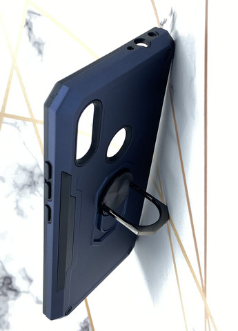 Силіконовий чохол Hard Defence Series з кільцем-підставкою для Xiaomi Redmi 7 Синій Creative (258306152)