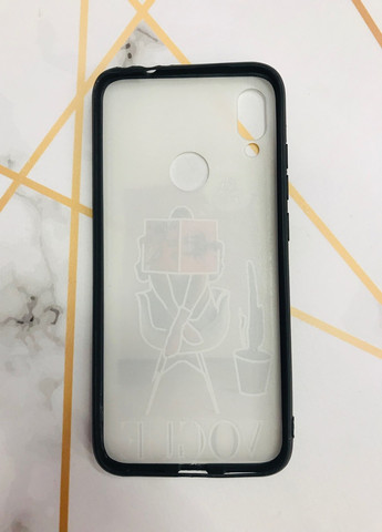 Силіконовий чохол з пластикової матовою задньою панеллю для Xiaomi Redmi Note 7 Pro Дівчина з журнами Creative (258307285)