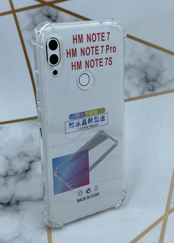 Ультратонкий прозорий силіконовий чохол з потовщеними кутами для Xiaomi Redmi Note 7/Note 7 Pro Creative (258310616)