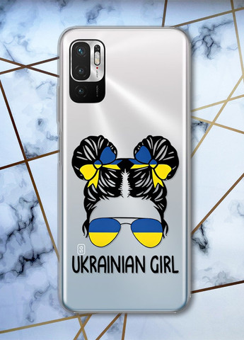 Чехол на Xiaomi Redmi Note 10 5G патриотический дизайн Украинская девушка принт 113 Creative (258307424)