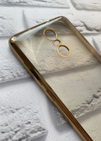 Силіконовий чохол із золотим обідком для Xiaomi Redmi Note 3 / Note 3 Pro Золотий Creative (258309308)