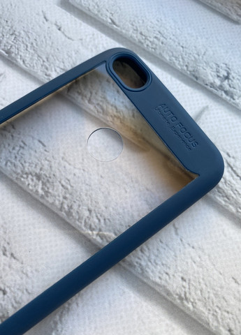 Силиконовый прозрачный чехол Auto Focus для Xiaomi Redmi Note 5A Синий Creative (258310624)