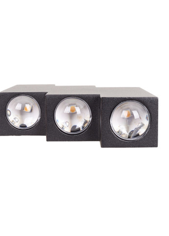 Подсветка ступеньки тройная AL-620/6х1W WW LED IP54 BK Brille (258329699)