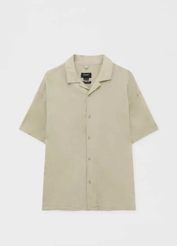 Бежевая кэжуал рубашка Pull & Bear