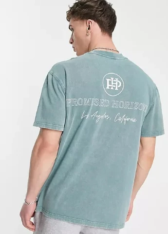 Блакитна футболка Topman