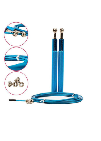 Скакалка скоростная Jump Rope Premium 3м металлическая на подшипниках. 4yourhealth (258347225)