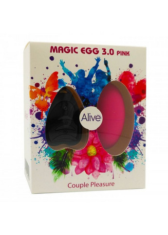 Виброяйцо Magic Egg 3.0 Pink с пультом ДУ, на батарейках Alive (258353591)