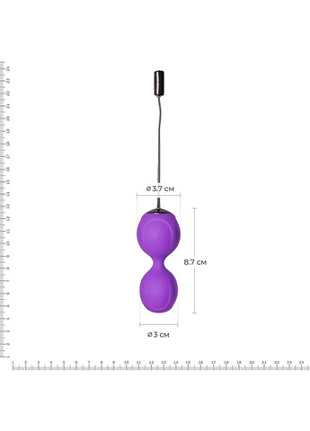Вагинальные шарики с вибрацией Kegel Vibe Purple, диаметр 3,7см Adrien Lastic (258353981)