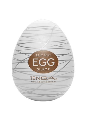 Мастурбатор-яйцо Egg Silky II с рельефом в виде паутины Tenga (258353935)