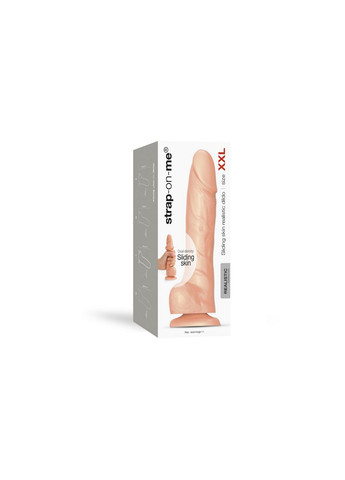 Реалістичний фалоімітатор Sliding Skin Realistic Dildo Vanille, рухливий ефект Strap-On-Me (258353320)