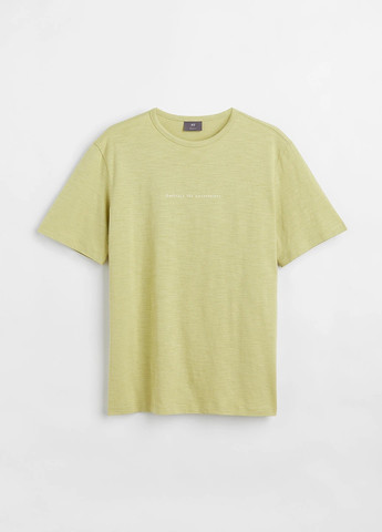 Светло-зеленая футболка мужская, светло-зеленая с коротким рукавом H&M