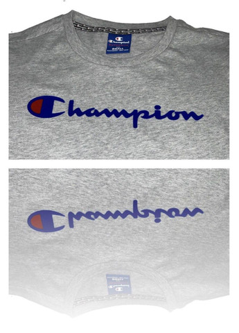Серая летняя футболка женская оригинал размер s цвет серый сша с коротким рукавом Champion