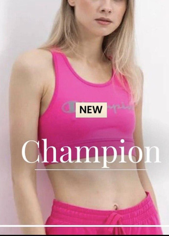 Розовая летняя женский топ спортивный оригинал размер s цвет розовый 114039 с коротким рукавом Champion