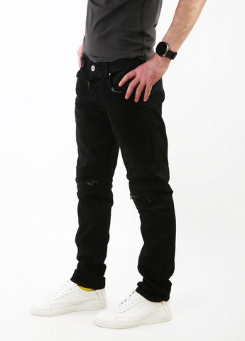 Черные демисезонные джинсы JF MARIO