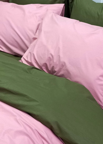 Постельное белье MERISET ДУЭТ Пудра/Темный Хаки Поплін Двуспальное No Brand (258386072)