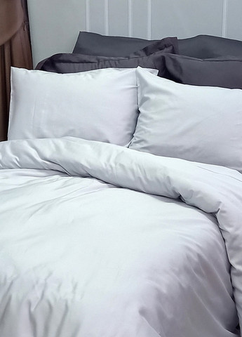 Постільна білизна MERISET ДУЕТ PLATINUM/ANTHRACITE Premium Сатин однотон Полуторна на резинці No Brand (258386069)