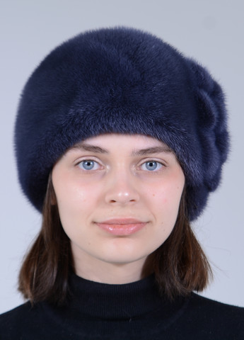 Жіноча зимова норкова шапка з цільного натурального хутра норки Меховой Стиль ромашка (258402418)