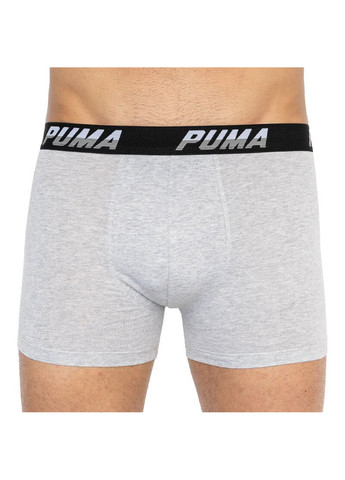 Logo AOP Boxer 2-pack S gray/white/black Puma трусы-боксеры (258402853)