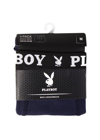 Men's Underwear Classic 1-pack S blue Playboy Трусы-боксеры (258402659)