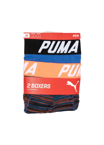 Bold Stripe Boxer 2-pack S blue/red Puma трусы-боксеры (258402875)