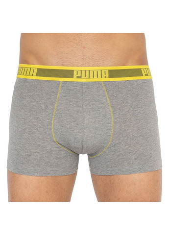 Worldhood Stripe Trunk 2-pack S gray/yellow Puma Трусы-боксеры (258402841)