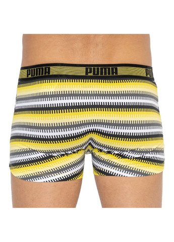 Worldhood Stripe Trunk 2-pack S gray/yellow Puma Трусы-боксеры (258402841)