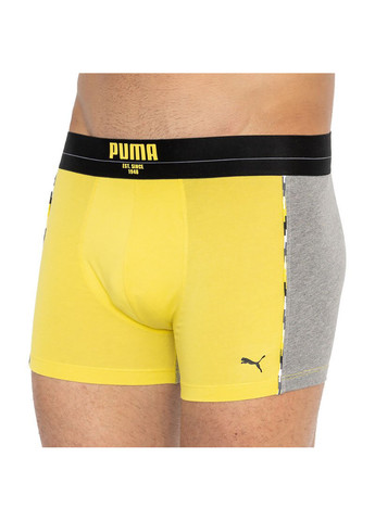 Statement Boxer 2-pack S gray/yellow Puma Трусы-боксеры (258402859)