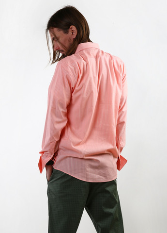Розовая кэжуал рубашка в полоску No Brand