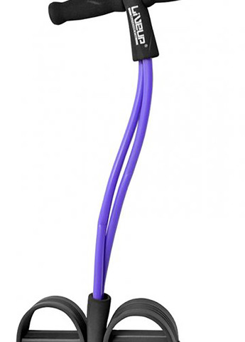 Еспандер з упорами для ніг SOFT PULL фіолетовий 62см LiveUp (258402797)