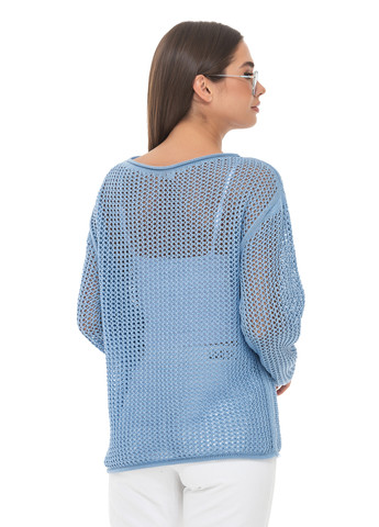Голубой ажурный свитер SVTR