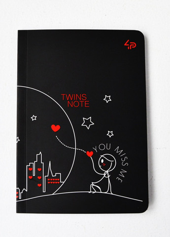 Блокнот "Twins series" miss you 40 листов формат А6 904297 4PROFI (258525755)