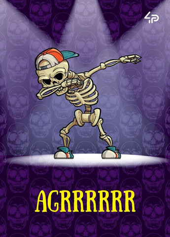 Блокнот "Skeleton" dance 48 листов формат А5 904877 4PROFI (258525741)