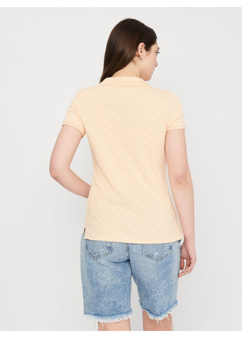 Персиковая женская футболка-поло C&A однотонная