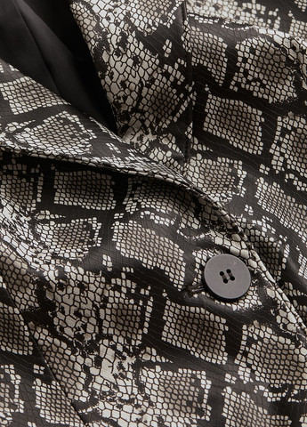 Серый женский жакет H&M змеиный - демисезонный